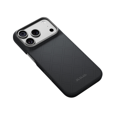 Apple iPhone 18 Pro Max Kılıf M-safe Şarj Özellikli Aramid Karbon Fiber Pitaka Argyle Serisi Kapak - 6