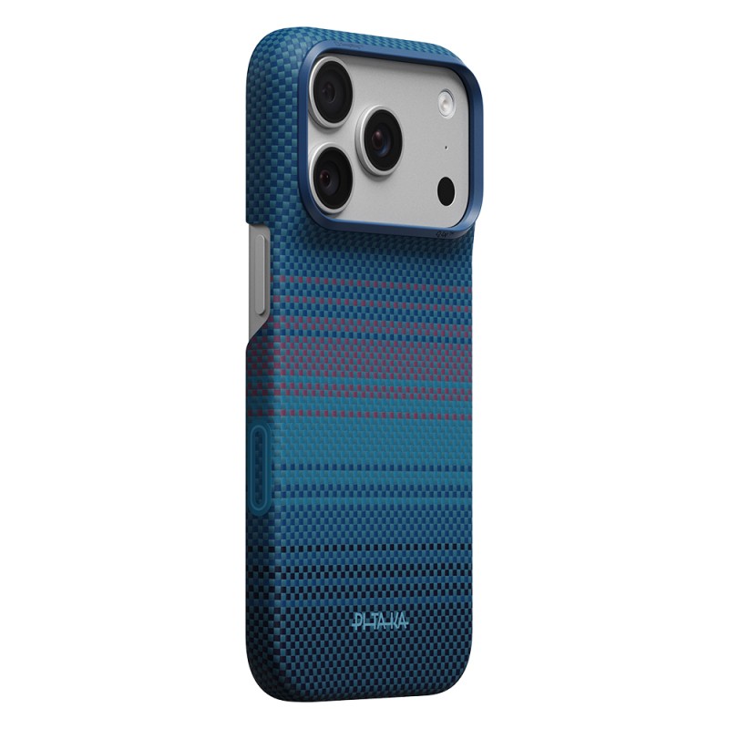 Apple iPhone 18 Pro Max Kılıf M-safe Şarj Özellikli Aramid Karbon Fiber Pitaka Moonrise 2.0 Nights Serisi Kapak - 1