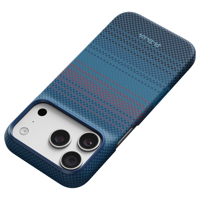 Apple iPhone 18 Pro Max Kılıf M-safe Şarj Özellikli Aramid Karbon Fiber Pitaka Moonrise 2.0 Nights Serisi Kapak - 4
