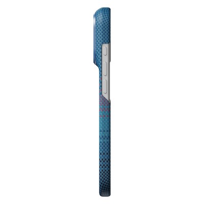 Apple iPhone 18 Pro Max Kılıf M-safe Şarj Özellikli Aramid Karbon Fiber Pitaka Moonrise 2.0 Nights Serisi Kapak - 13
