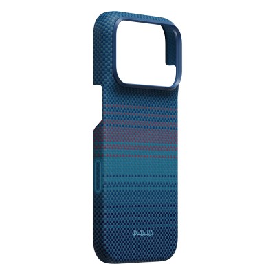 Apple iPhone 18 Pro Max Kılıf M-safe Şarj Özellikli Aramid Karbon Fiber Pitaka Moonrise 2.0 Nights Serisi Kapak - 5