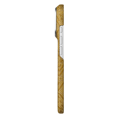 Apple iPhone 18 Pro Max Kılıf M-safe Şarj Özellikli Aramid Karbon Fiber Pitaka Wind Over Wheat Serisi Kapak - 7