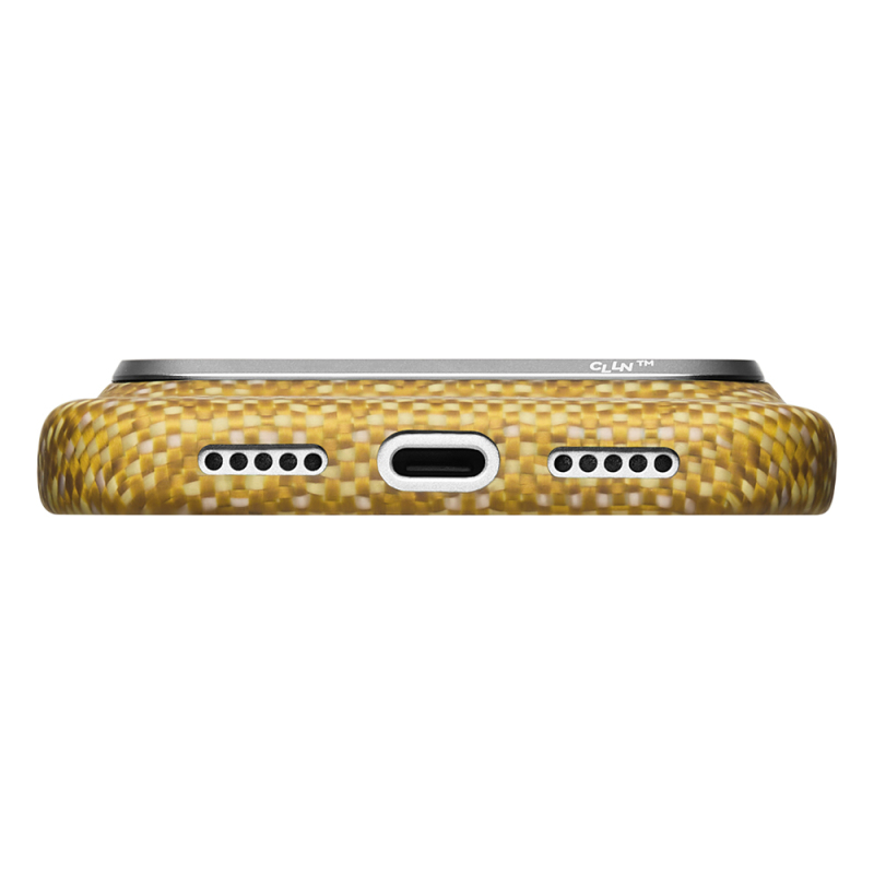 Apple iPhone 18 Pro Max Kılıf M-safe Şarj Özellikli Aramid Karbon Fiber Pitaka Wind Over Wheat Serisi Kapak - 10
