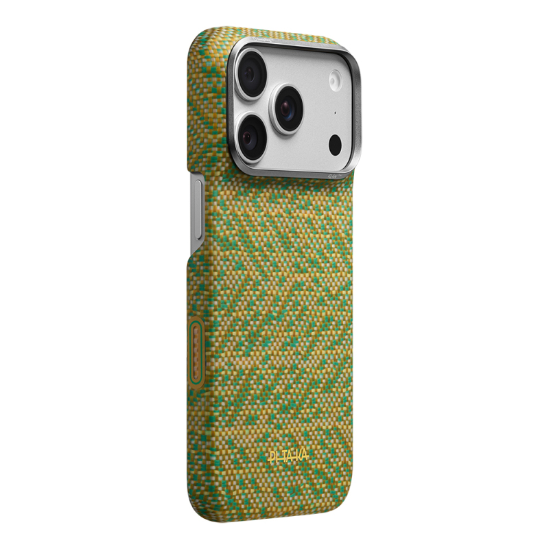 Apple iPhone 18 Pro Max Kılıf M-safe Şarj Özellikli Aramid Karbon Fiber Pitaka Wind Over Wheat Serisi Kapak - 2