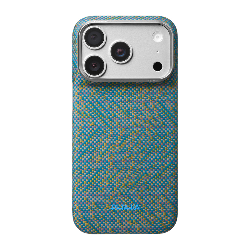 Apple iPhone 18 Pro Max Kılıf M-safe Şarj Özellikli Aramid Karbon Fiber Pitaka Wind Over Wheat Serisi Kapak - 6