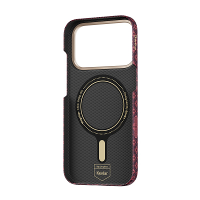 Apple iPhone 18 Pro Max Kılıf M-Safe Şarj Özellikli Benks ArmorAir ArmorGrid Serisi C1 Kevlar Karbon Kapak - 3