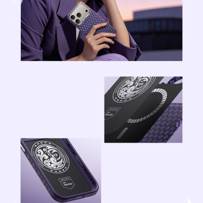 Apple iPhone 18 Pro Max Kılıf M-Safe Şarj Özellikli Benks ArmorPro ArmorEdge X9 Serisi Kevlar Karbon Kapak - 7