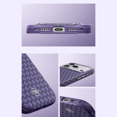 Apple iPhone 18 Pro Max Kılıf M-Safe Şarj Özellikli Benks ArmorPro ArmorEdge X9 Serisi Kevlar Karbon Kapak - 12