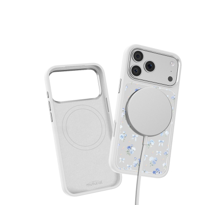 Apple iPhone 18 Pro Max Kılıf M-safe Şarj Özellikli Çiçek Tasarımlı Mutural Flower Serisi Kapak - 5