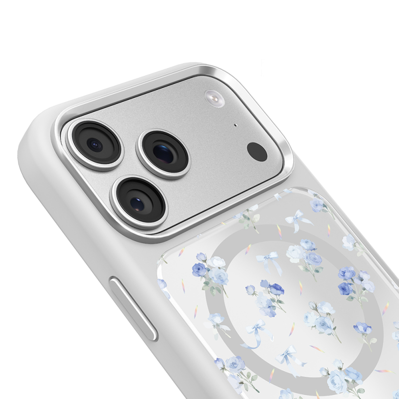 Apple iPhone 18 Pro Max Kılıf M-safe Şarj Özellikli Çiçek Tasarımlı Mutural Flower Serisi Kapak - 15