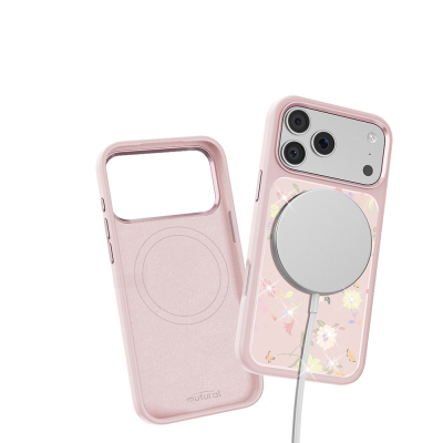 Apple iPhone 18 Pro Max Kılıf M-safe Şarj Özellikli Çiçek Tasarımlı Mutural Flower Serisi Kapak - 29