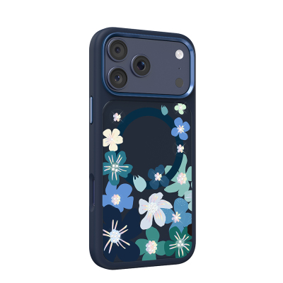 Apple iPhone 18 Pro Max Kılıf M-safe Şarj Özellikli Çiçek Tasarımlı Mutural Flower Serisi Kapak - 9