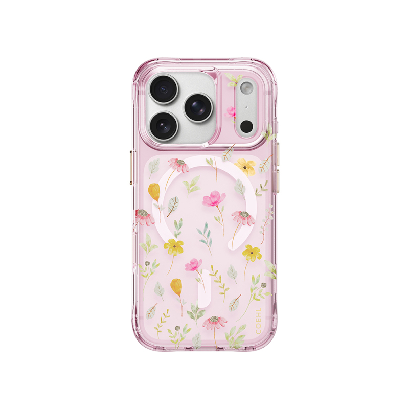 Apple iPhone 18 Pro Max Kılıf M-safe Şarj Özellikli Çiçekli Tasarım Coehl Evie Serisi Kapak - 1