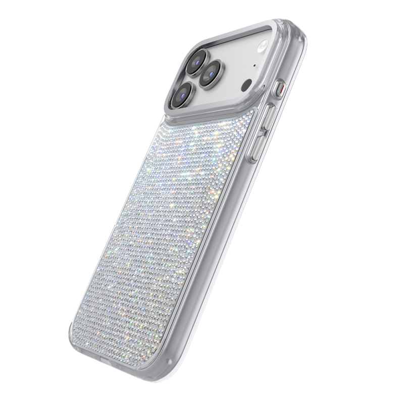 Apple iPhone 18 Pro Max Kılıf M-Safe Şarj Özellikli El İşlemeli Swarovski Taşlı Zore Paris Riva Sert PC Kapak - 2