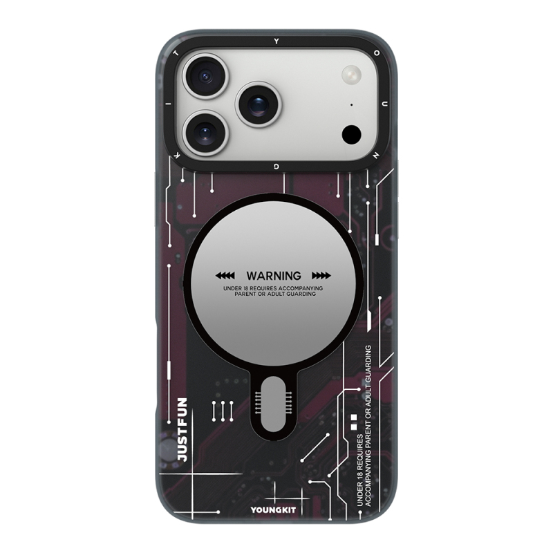 Apple iPhone 18 Pro Max Kılıf M-safe Şarj Özellikli Kamera Denetim Butonlu Youngkit Technology Serisi Kapak - 3