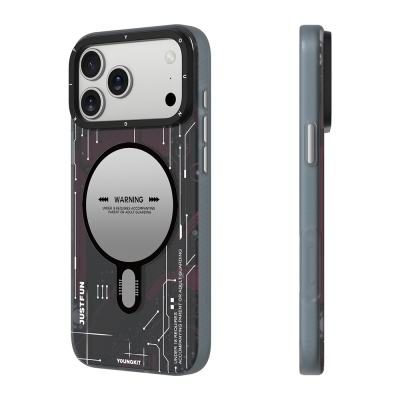 Apple iPhone 18 Pro Max Kılıf M-safe Şarj Özellikli Kamera Denetim Butonlu Youngkit Technology Serisi Kapak - 1