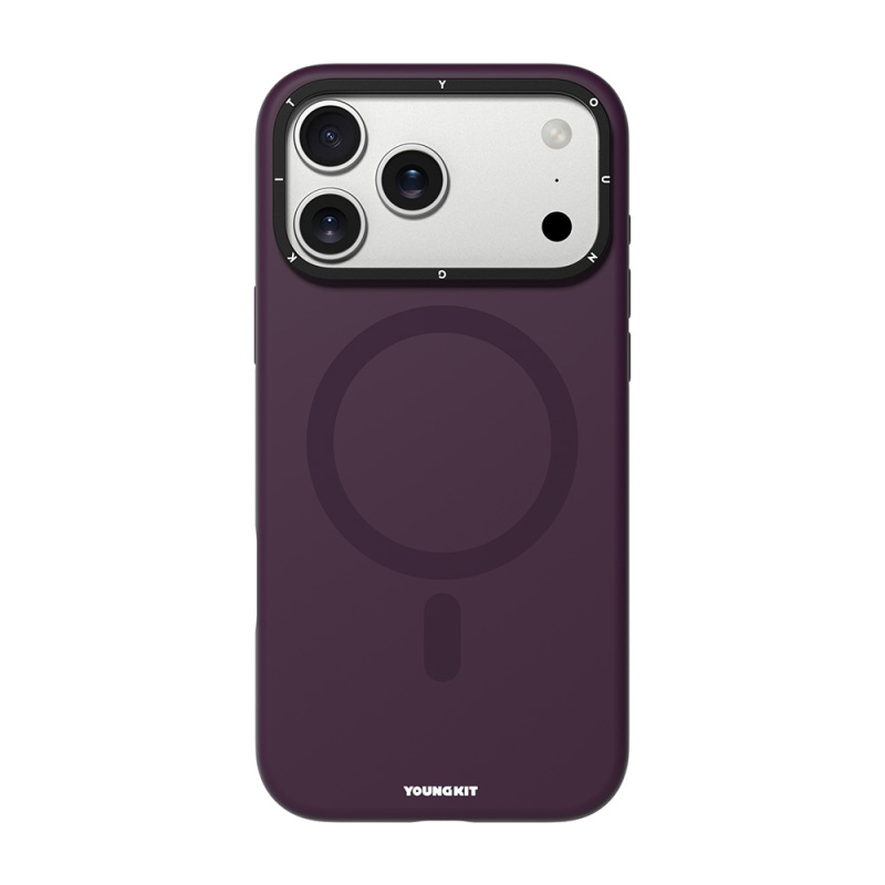 Apple iPhone 18 Pro Max Kılıf M-safe Şarj Özellikli Kamera Standlı Youngkit Bitty Cream Kapak - 2