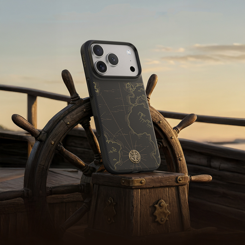 Apple iPhone 18 Pro Max Kılıf M-safe Şarj Özellikli Karbon Fiber Tasarımlı Benks ArmorEdge Air Navigator Kevlar Kapak - 10