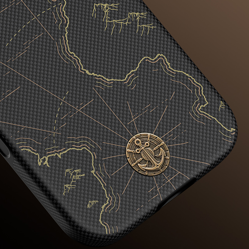 Apple iPhone 18 Pro Max Kılıf M-safe Şarj Özellikli Karbon Fiber Tasarımlı Benks ArmorEdge Air Navigator Kevlar Kapak - 12