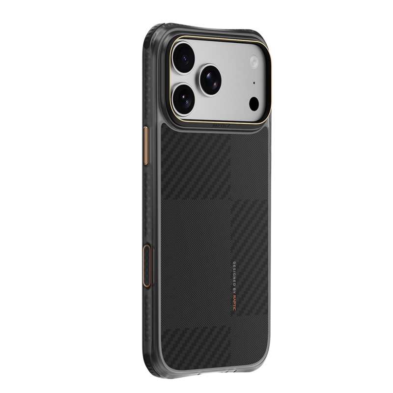 Apple iPhone 18 Pro Max Kılıf M-safe Şarj Özellikli Metal Kamera Çerçeveli Raptic Aramid Dual Karbon Fiber Mondrian Serisi Kapak - 3