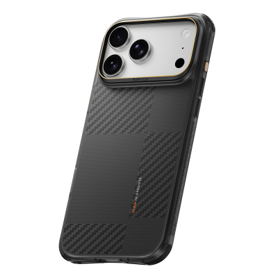 Apple iPhone 18 Pro Max Kılıf M-safe Şarj Özellikli Metal Kamera Çerçeveli Raptic Aramid Dual Karbon Fiber Mondrian Serisi Kapak - 2