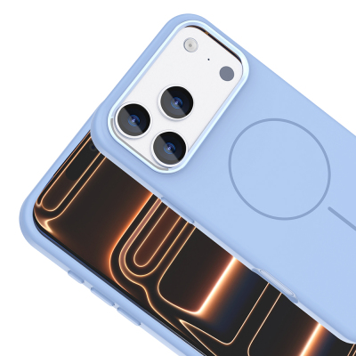 Apple iPhone 18 Pro Max Kılıf M-Safe Şarj Özellikli Metal Kamera Çerçeveli Zore Edi Silikon Kapak - 21