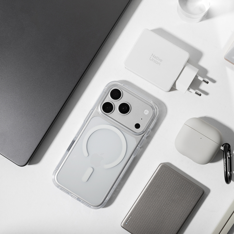 Apple iPhone 18 Pro Max Kılıf M-safe Şarj Özellikli Native Union Airbag Tasarımlı RE Clear Serisi Kapak - 6