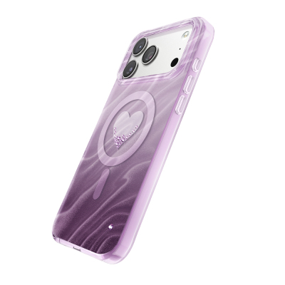 Apple iPhone 18 Pro Max Kılıf M-Safe Şarj Özellikli Orjinal Swarovski Taşlı Zore Paris Rovix Sert PC Kapak - 22
