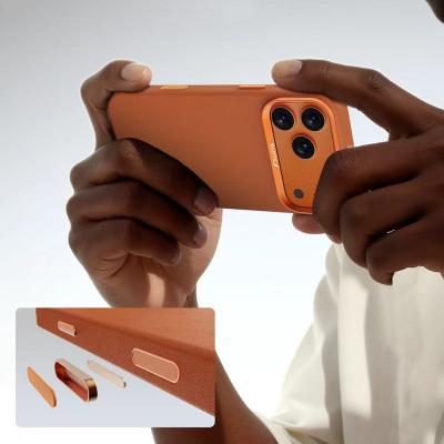 Apple iPhone 18 Pro Max Kılıf M-Safe Şarj Özellikli Polimerik Deri Raptic Urban Nano Kapak - 20