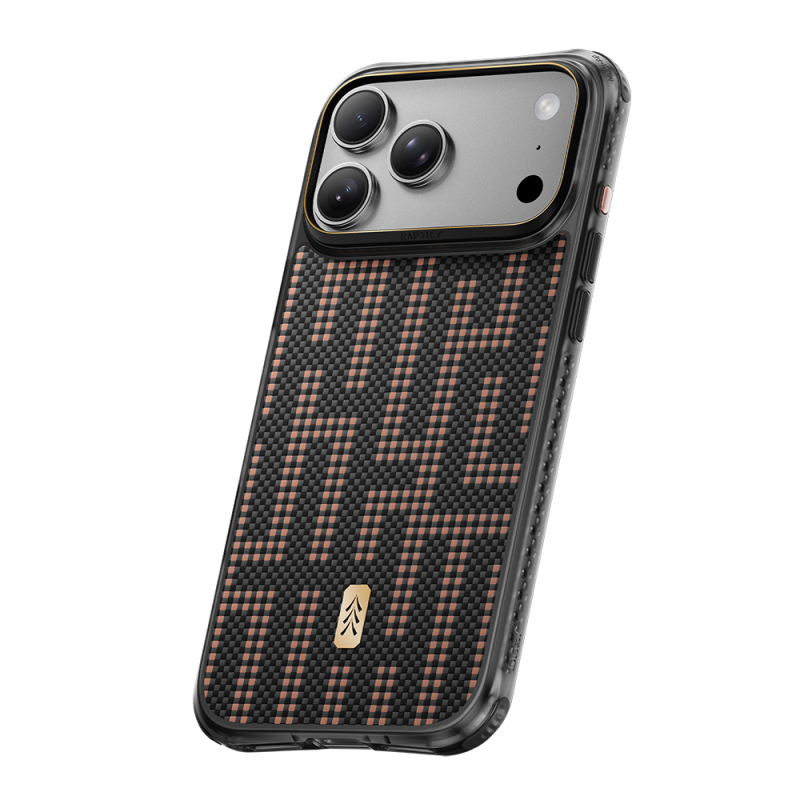 Apple iPhone 18 Pro Max Kılıf M-safe Şarj Özellikli Raptic Aramid Dual Grid Serisi Karbon Kapak - 9