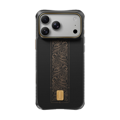 Apple iPhone 18 Pro Max Kılıf M-safe Şarj Özellikli Raptic Aramid Dual Rise Serisi 24 Ayar Altın Kaplamalı Karbon Kapak - 1