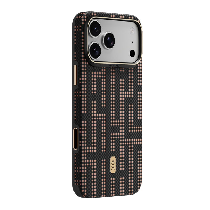 Apple iPhone 18 Pro Max Kılıf M-safe Şarj Özellikli Raptic Aramid Dual Ultra Grid Serisi Karbon Kapak - 3