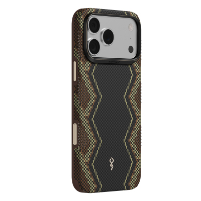 Apple iPhone 18 Pro Max Kılıf M-safe Şarj Özellikli Raptic Aramid Dual Ultra Scepter Serisi Karbon Kapak - 3