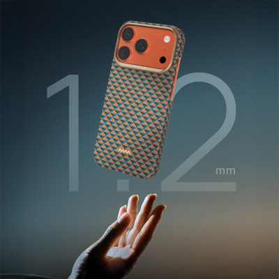 Apple iPhone 18 Pro Max Kılıf M-safe Şarj Özellikli Raptic Aramid Skin Origin Serisi Karbon Kapak - 6