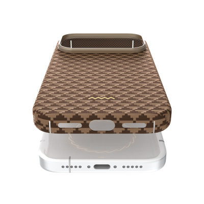 Apple iPhone 18 Pro Max Kılıf M-safe Şarj Özellikli Raptic Aramid Skin Origin Serisi Karbon Kapak - 11