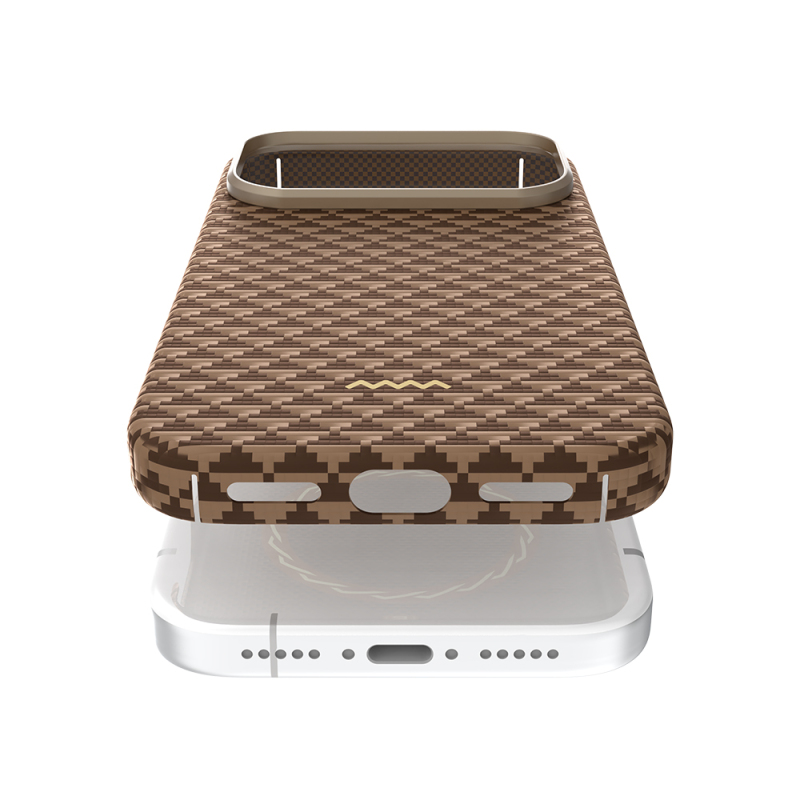 Apple iPhone 18 Pro Max Kılıf M-safe Şarj Özellikli Raptic Aramid Skin Origin Serisi Karbon Kapak - 11