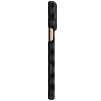 Apple iPhone 18 Pro Max Kılıf M-safe Şarj Özellikli Raptic Aramid Skin Rise Serisi 24 Ayar Altın Kaplamalı Karbon Kapak - 7