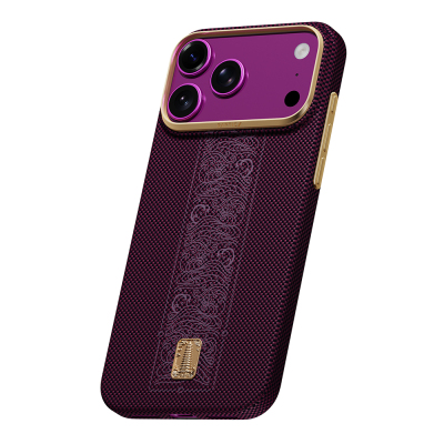 Apple iPhone 18 Pro Max Kılıf M-safe Şarj Özellikli Raptic Aramid Skin Rise Serisi 24 Ayar Altın Kaplamalı Karbon Kapak - 4
