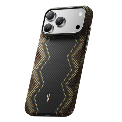 Apple iPhone 18 Pro Max Kılıf M-safe Şarj Özellikli Raptic Aramid Skin Scepter Serisi Karbon Kapak - 4