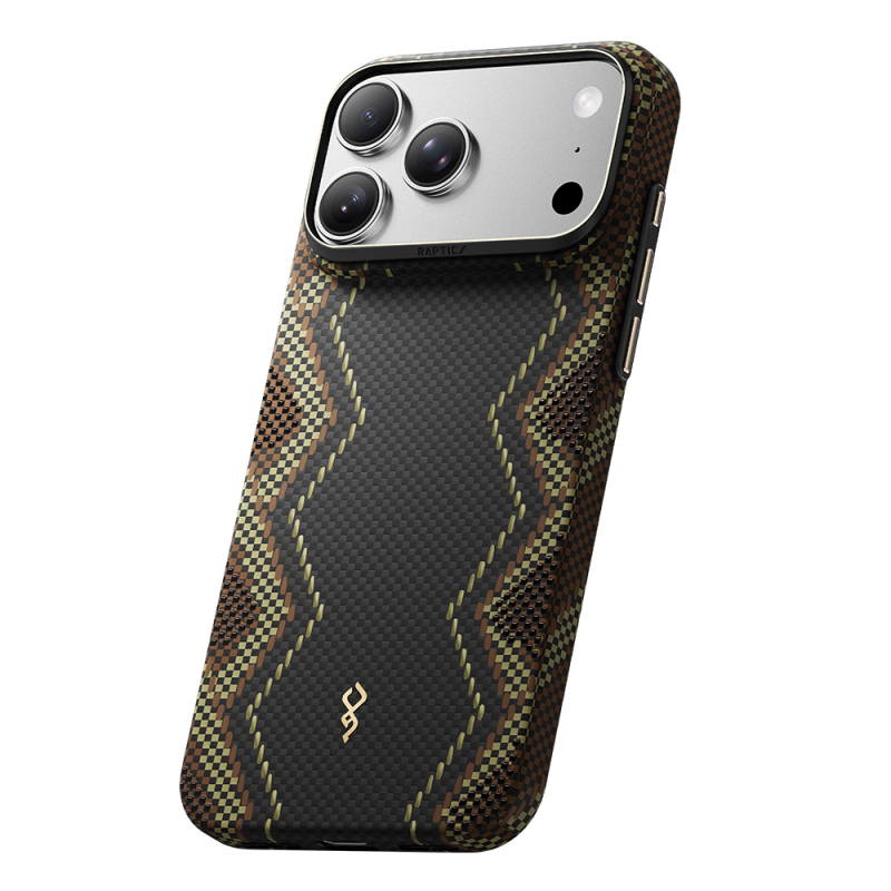 Apple iPhone 18 Pro Max Kılıf M-safe Şarj Özellikli Raptic Aramid Skin Scepter Serisi Karbon Kapak - 4