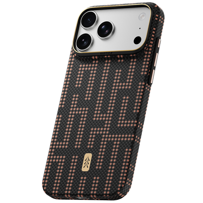 Apple iPhone 18 Pro Max Kılıf M-safe Şarj Özellikli Raptic Aramid Skin Serisi Karbon Kapak - 7