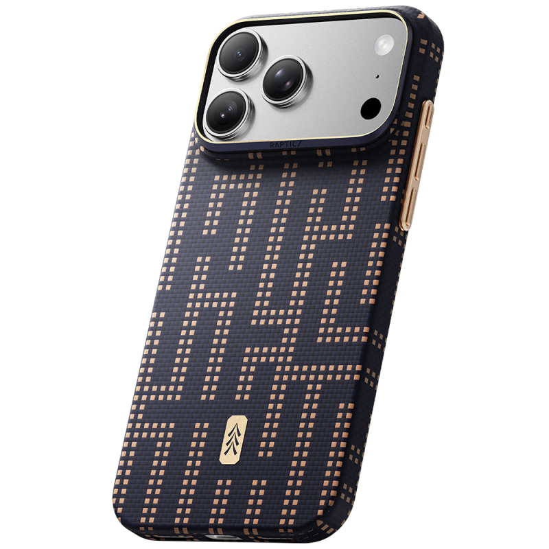 Apple iPhone 18 Pro Max Kılıf M-safe Şarj Özellikli Raptic Aramid Skin Serisi Karbon Kapak - 9