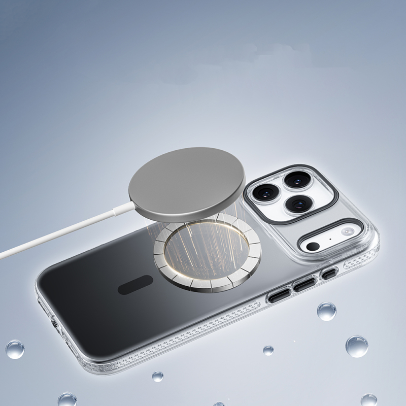 Apple iPhone 18 Pro Max Kılıf M-safe Şarj Özellikli Sararmaya Karşı Dayanıklı Mutural Icesense Serisi Kapak - 9