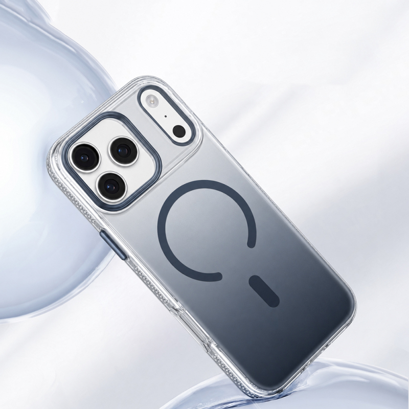 Apple iPhone 18 Pro Max Kılıf M-safe Şarj Özellikli Sararmaya Karşı Dayanıklı Mutural Icesense Serisi Kapak - 14
