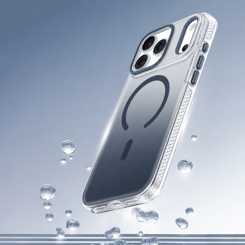 Apple iPhone 18 Pro Max Kılıf M-safe Şarj Özellikli Sararmaya Karşı Dayanıklı Mutural Icesense Serisi Kapak - 18