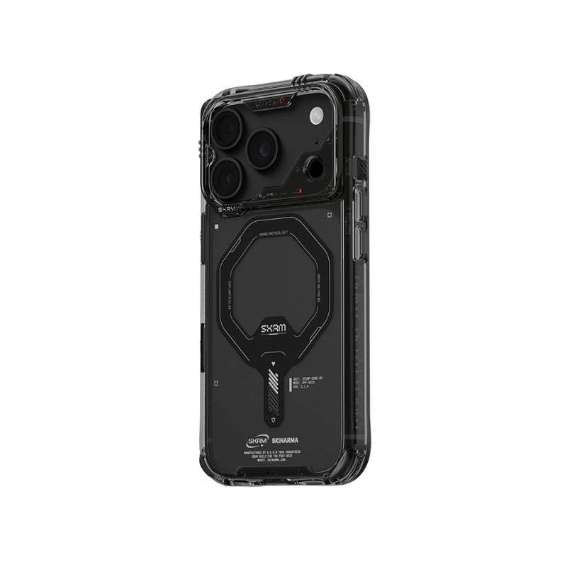 Apple iPhone 18 Pro Max Kılıf M-safe Şarj Özellikli Şeffaf Airbag Tasarımlı Skinarma Saido Mag-Charge Kapak - 4