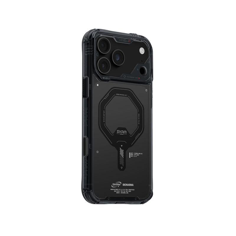 Apple iPhone 18 Pro Max Kılıf M-safe Şarj Özellikli Şeffaf Airbag Tasarımlı Skinarma Saido Mag-Charge Kapak - 7