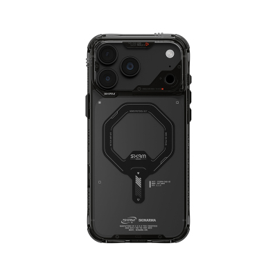 Apple iPhone 18 Pro Max Kılıf M-safe Şarj Özellikli Şeffaf Airbag Tasarımlı Skinarma Saido Mag-Charge Kapak - 9