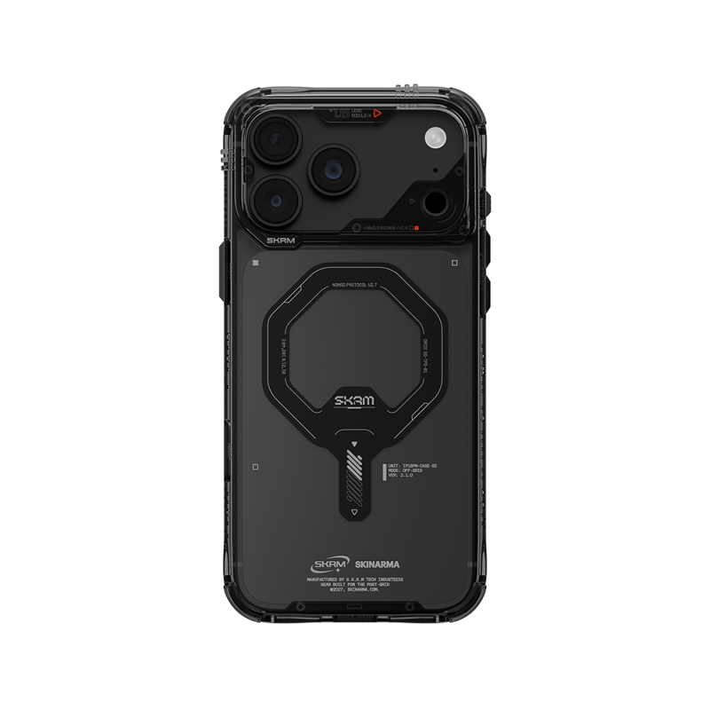 Apple iPhone 18 Pro Max Kılıf M-safe Şarj Özellikli Şeffaf Airbag Tasarımlı Skinarma Saido Mag-Charge Kapak - 9
