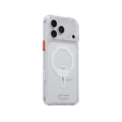 Apple iPhone 18 Pro Max Kılıf M-safe Şarj Özellikli Şeffaf Airbag Tasarımlı Skinarma Saido Mag-Charge Kapak - 18